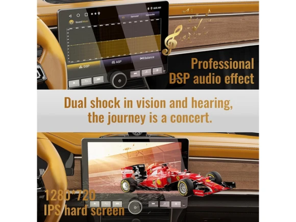 10.1-Inch Single-DIN Android Car Stereo — Car Infotainment System, Haudio