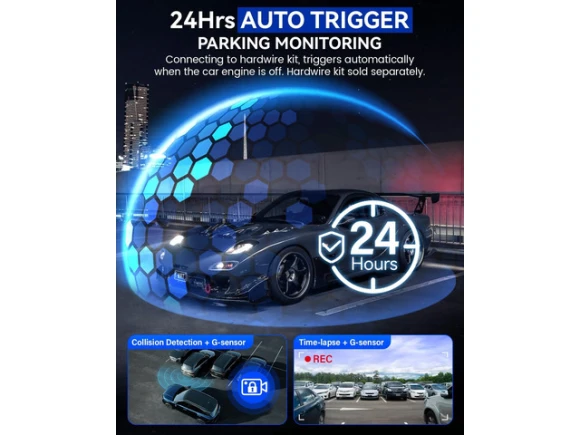 4K+4K Front and Rear Dash Camera — Dash Cam, IIWEY