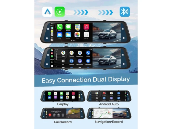 4K Rear-View Mirror Dash Camera with 64 GB Card — Dash Cam, Computerzone