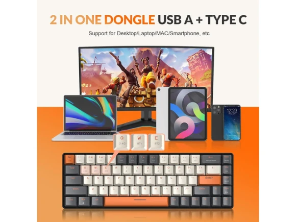 60% Mechanical Keyboard — Bluetooth Keyboard, MAGIC-REFINER