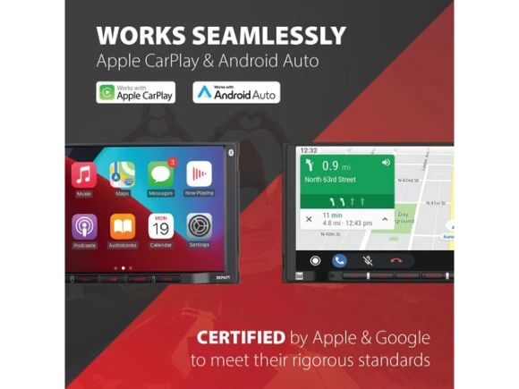 7-inch Car Stereo with Apple CarPlay and Android Auto — Car Infotainment System, Dual Electronics