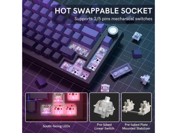 75% Wireless Gaming Mechanical Keyboard — Bluetooth Keyboard, COSTOM