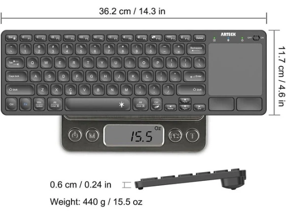 Bluetooth Keyboard with Touchpad — Bluetooth Keyboard, Arteck