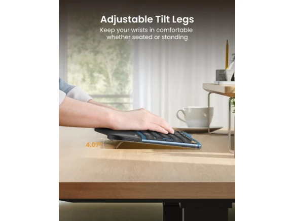 Full-Size Ergonomic Split Keyboard — Bluetooth Keyboard, ProtoArc