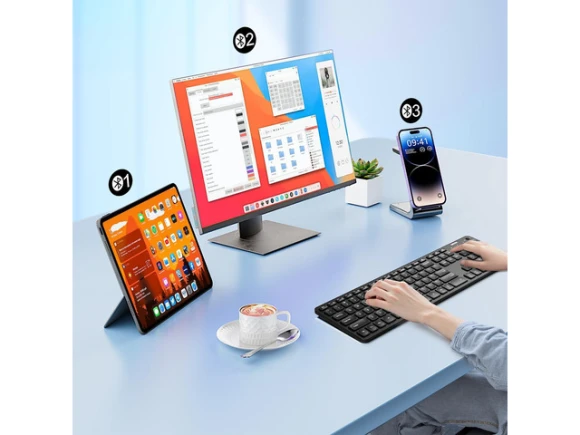 Full-Size Wireless Bluetooth Keyboard with 7-Color Backlighting — Bluetooth Keyboard, Arteck