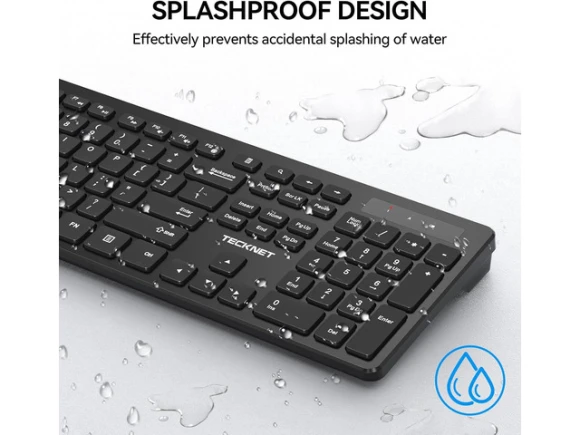 Full-Size Wireless Keyboard — Bluetooth Keyboard, TECKNET