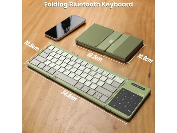 Green Foldable Wireless Keyboard — Bluetooth Keyboard, NILLKIN