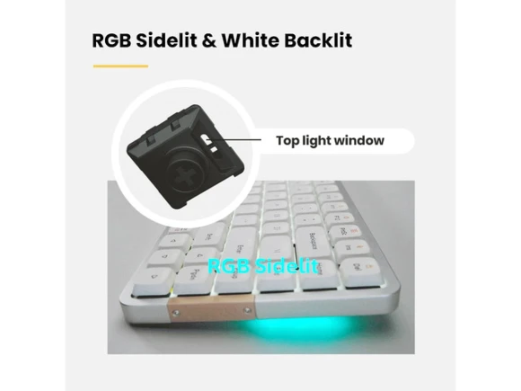Mechanical Keyboard, Black Phantom — Bluetooth Keyboard, Lofree