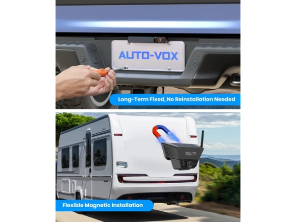Solar wireless backup camera system — Backup Camera, AUTO-VOX
