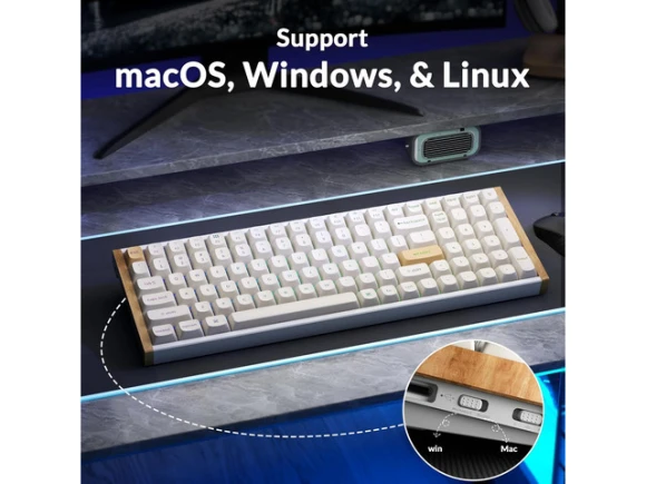 White Wireless Mechanical Keyboard — Bluetooth Keyboard, Keychron