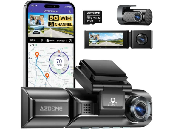 3-Channel Dash Cam — Dash Cam, AZDOME