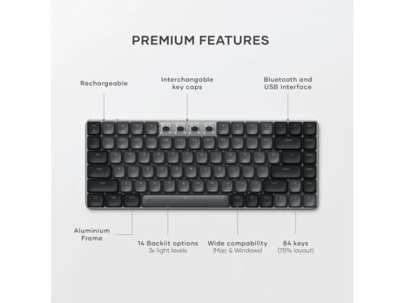 75% Layout Mechanical Keyboard — Bluetooth Keyboard, Satechi