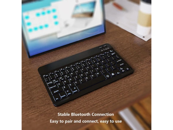 Bluetooth Keyboard, 7-Color Backlit, Rechargeable — Bluetooth Keyboard, TUKO