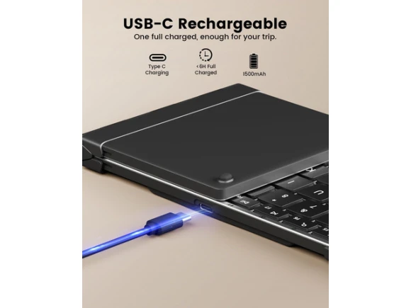 Foldable Backlit Full-Size Keyboard — Bluetooth Keyboard, ProtoArc