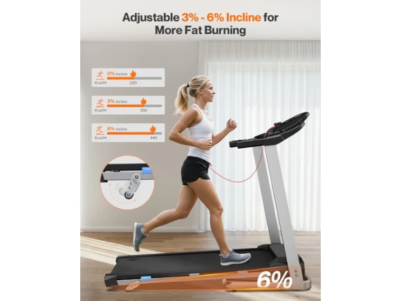 Foldable Treadmill with Incline — Connected Equipment, TUKO