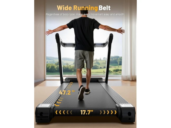 Folding Treadmill with Auto Incline — Connected Equipment, TUKO