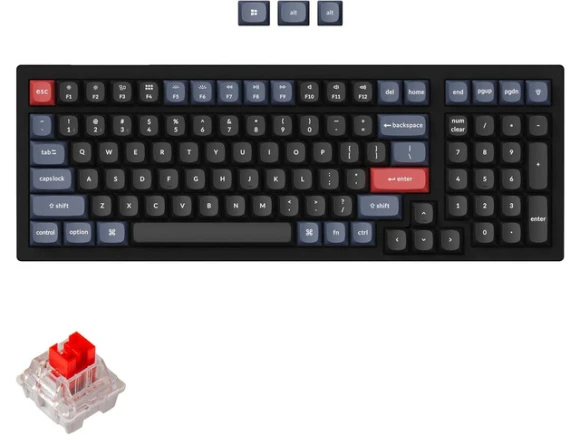 Mechanical Keyboard with Hot-Swappable K Pro Red Switches — Bluetooth Keyboard, Keychron