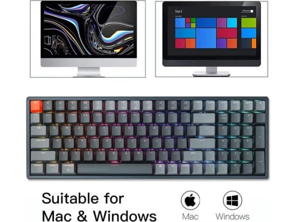 Mechanical Keyboard with RGB LED Backlighting — Bluetooth Keyboard, Keychron