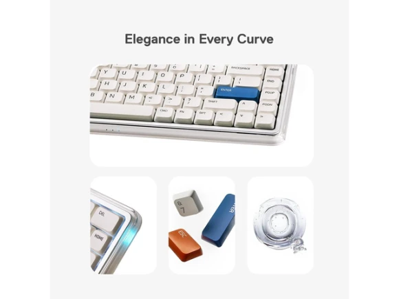 O2 75% Low-Profile Wireless Mechanical Keyboard — Bluetooth Keyboard, MelGeek
