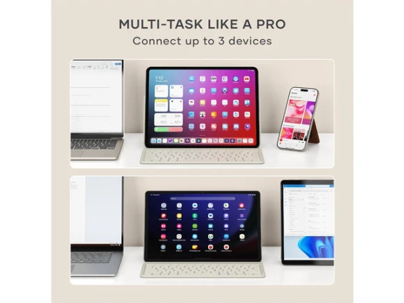 OntheGo Bluetooth Keyboard, Sand — Bluetooth Keyboard, Satechi