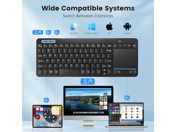 Wireless Bluetooth Keyboard with Touchpad — Bluetooth Keyboard, TUKO