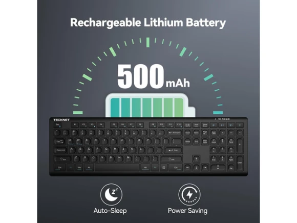 Wireless Computer Keyboard — Bluetooth Keyboard, TECKNET