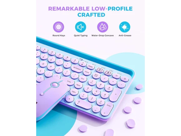 Wireless keyboard and mouse combo — Bluetooth Keyboard, SeenDa