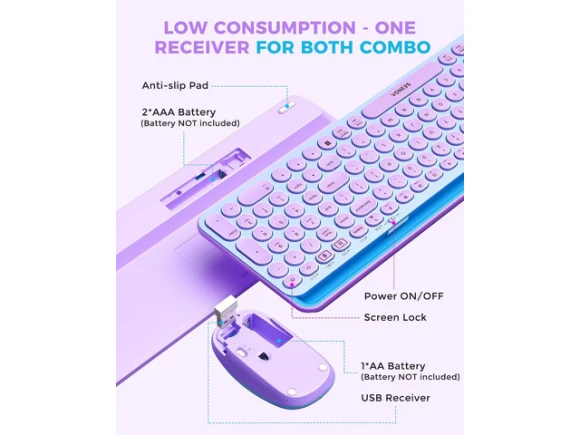Wireless keyboard and mouse combo — Bluetooth Keyboard, SeenDa
