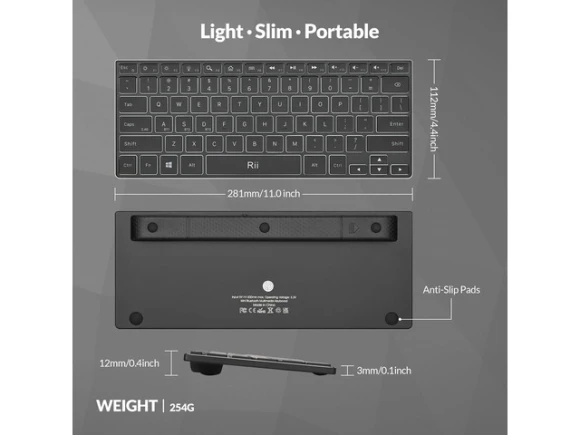 Wireless Keyboard — Bluetooth Keyboard, Rii