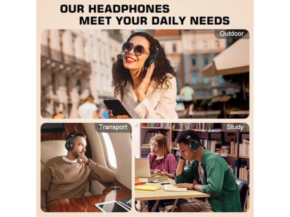 6S Foldable Over-ear Bluetooth Headphones — Wireless Earbuds, KUKA