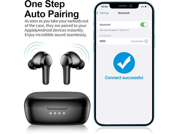 Black Wireless Earbuds — Wireless Earbuds, KUKA