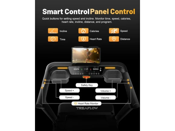 Folding Treadmill with Bluetooth Speaker — Connected Equipment, KUKA