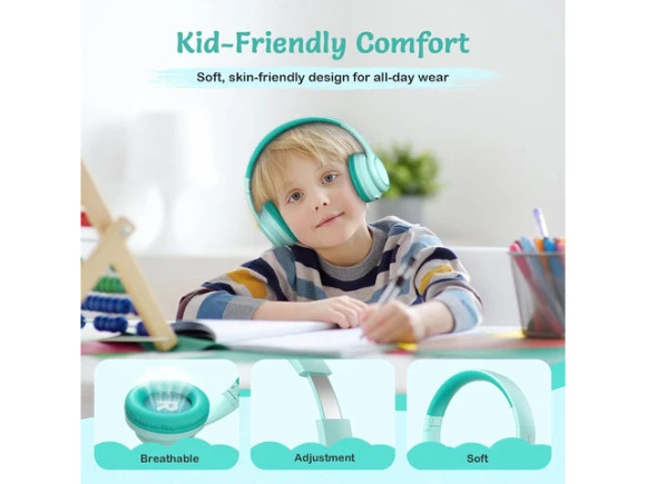 Kids Bluetooth Over-Ear Headphones — Wireless Earbuds, TONOSHARK