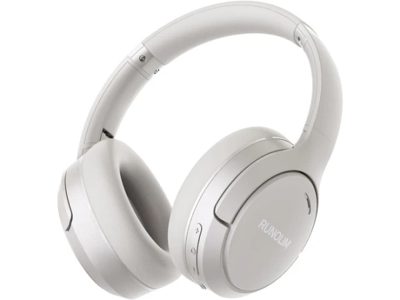 Over-Ear Wireless Bluetooth Headphones with Active Noise Cancelling — Wireless Earbuds, RUNOLIM