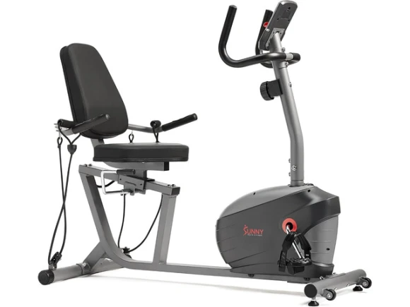 Recumbent Exercise Bike — Connected Equipment, Sunny Health & Fitness
