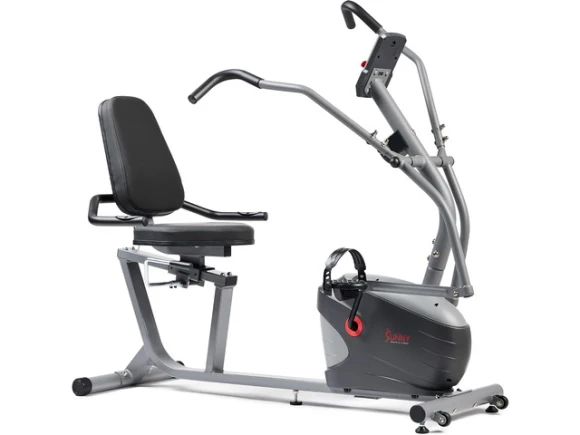 Smart Recumbent Exercise Bike — Connected Equipment, Sunny Health & Fitness