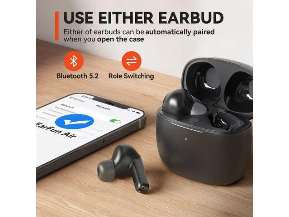 True Wireless Earbuds, Black — Wireless Earbuds, EarFun