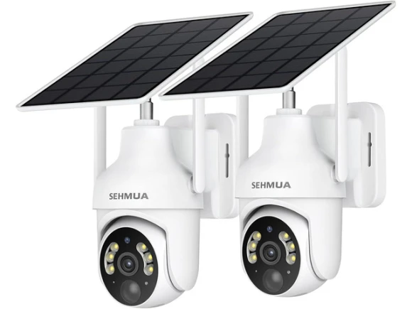 2K Solar Security Camera, 2 Pack — Security Camera, SEHMUA