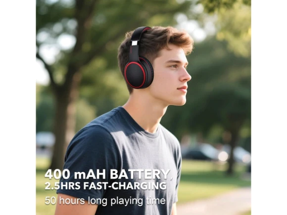 Bluetooth over-ear headphones, Black — Wireless Earbuds, KUKA