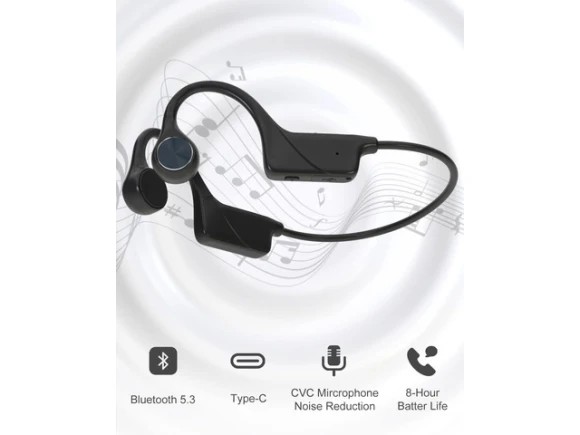 Open-Ear Bone Conduction Headphones — Wireless Earbuds, MONODEAL