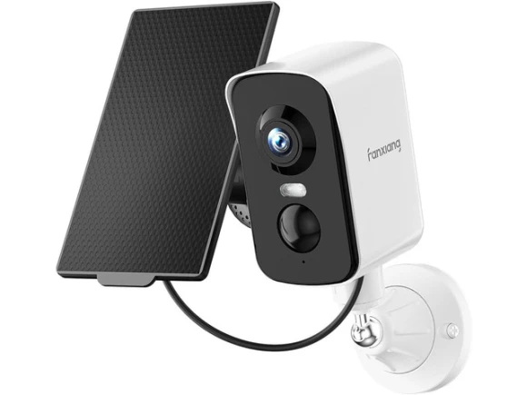 Outdoor Wireless Security Camera with Solar Panel and 64GB Card — Security Camera, fanxiang