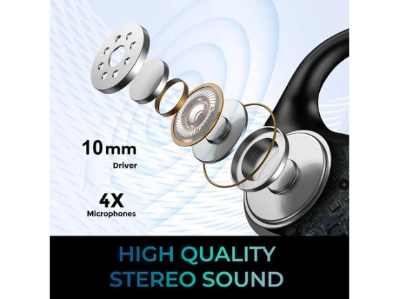 Open-ear Bluetooth earbuds with charging case — Wireless Earbuds, ADESSO