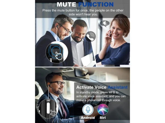 Bluetooth Headset — Wireless Earbuds, DECHOYECHO
