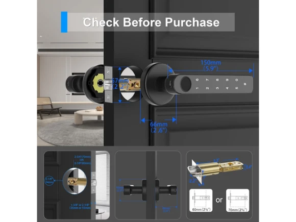 Fingerprint biometric door knob lock — Smart Lock, STARWELL