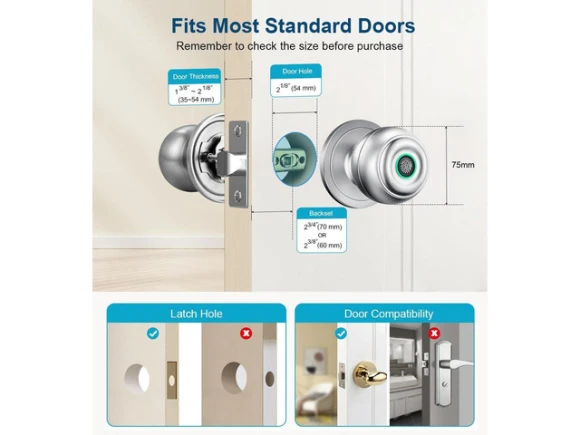 Fingerprint Door Lock — Smart Lock, STARWELL