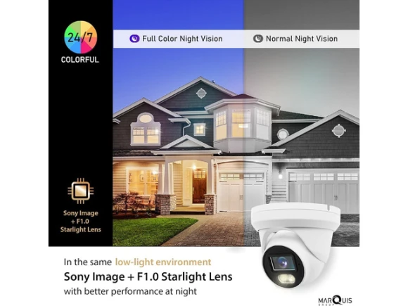 IP Turret Dome Camera, 4MP, PoE — Security Camera, WOOJONG