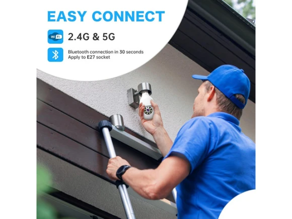Light Bulb Security Camera, 2-Pack — Security Camera, WOOJONG