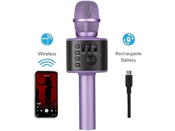 Lilac Karaoke Microphone — Karaoke Machine, Core Innovations