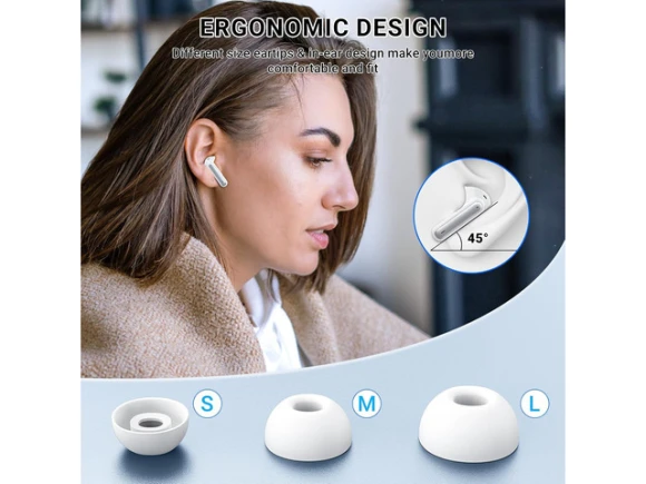 White Wireless Earbuds — Wireless Earbuds, TUKO
