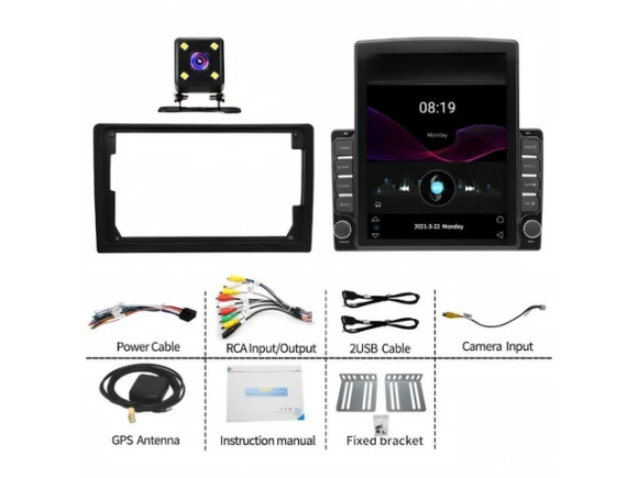 Double-DIN Car Stereo with Backup Camera for Nissan Frontier, 2015–2021 — Car Infotainment System, Strafriture